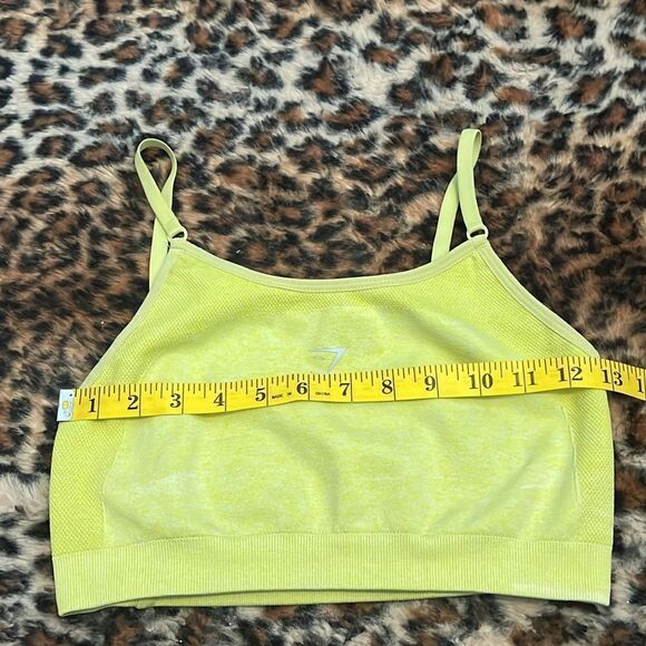 Gymshark Bright Yellow Green Athletic Sports Bra Gym Workout Athleisure Yoga - Picture 5 of 11
